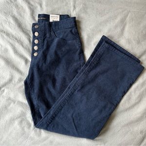 Lucky brand navy blue crop mini boot corduroy pants size 25